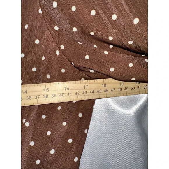 Asm Anna Polka Dot Long Sleeve‎ Maxi Dress Women M Modest Prairie Wedding Guest - Picture 3 of 9